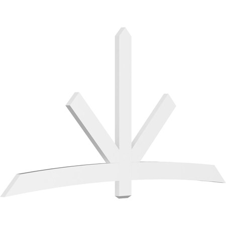 Ekena Millwork Alberta Architectural Grade PVC Gable Bracket, 108"W x 54"H x 2"D x 6"F, 12/12 Pitch GBP108X54X0206ALB00